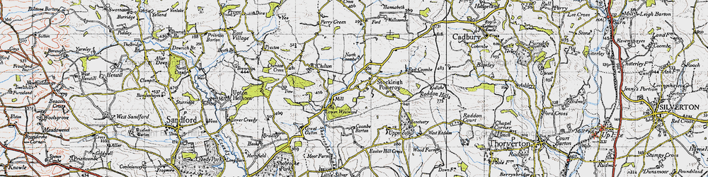 Old map of Stockleigh Pomeroy in 1946