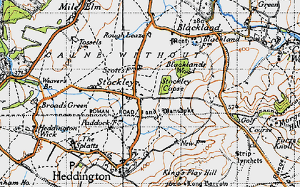 Old map of Stockley in 1940