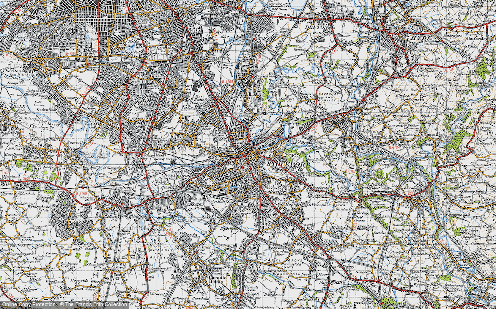 Old Map of Stockport, 1947 in 1947