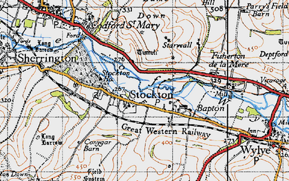 Old map of Stockton in 1940