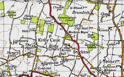 Old map of Stockton in 1946