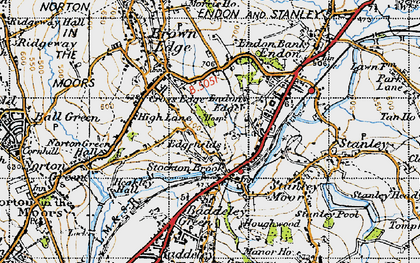 Old map of Stockton Brook in 1946