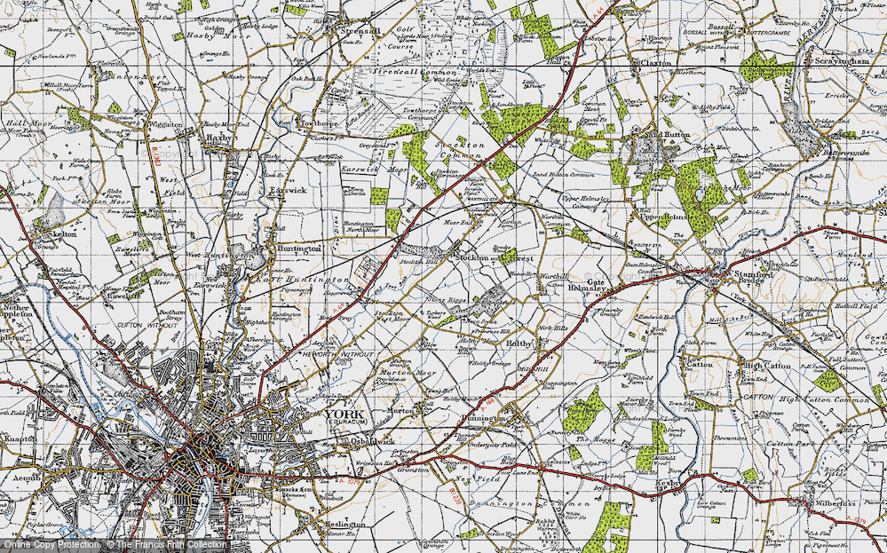 Old Map of Stockton on the Forest, 1947 in 1947
