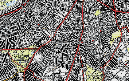 Old map of Stockwell in 1945