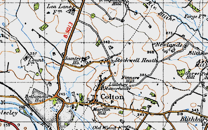 Old map of Stockwell Heath in 1946