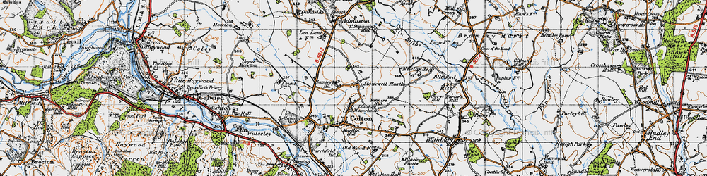 Old map of Stockwell Heath in 1946