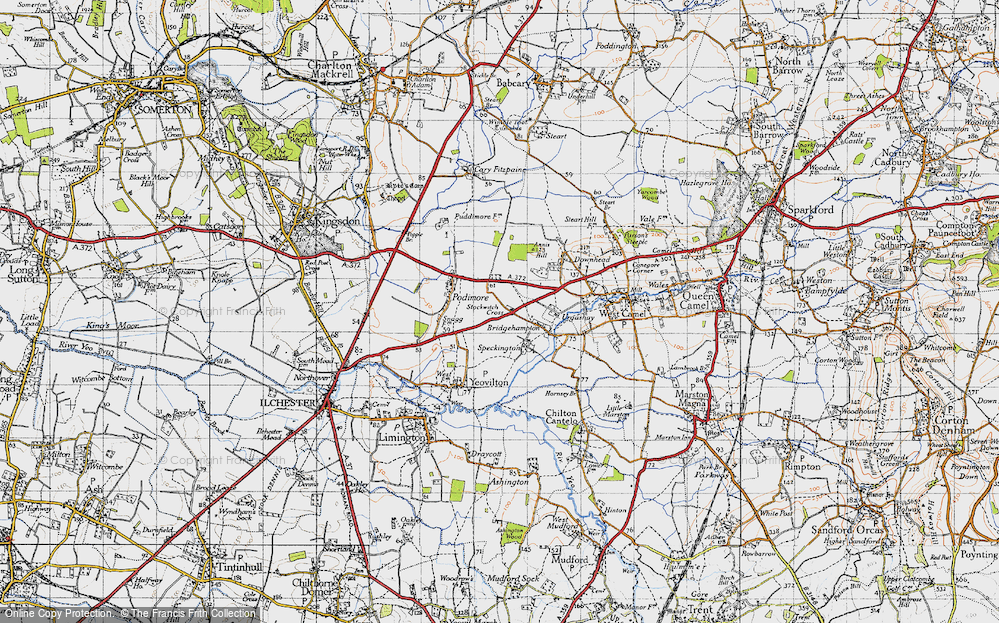 Old Map of Stockwitch Cross, 1945 in 1945