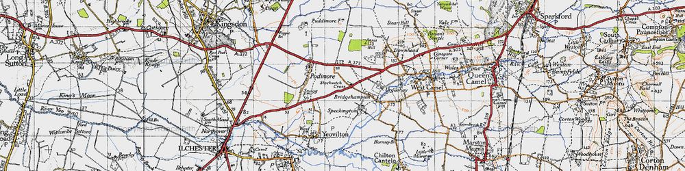 Old map of Stockwitch Cross in 1945