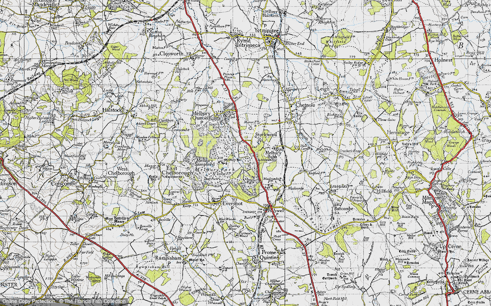Old Map of Stockwood, 1945 in 1945