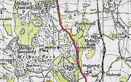 Old map of Stockwood in 1945