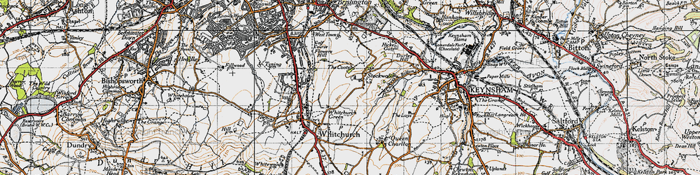 Old map of Stockwood in 1946