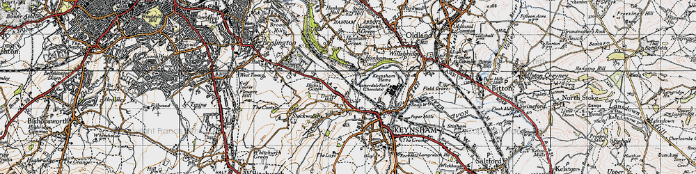 Old map of Stockwood Vale in 1946
