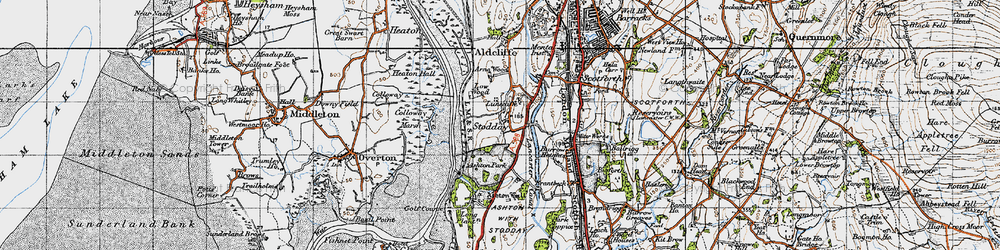 Old map of Ashton Hall in 1947