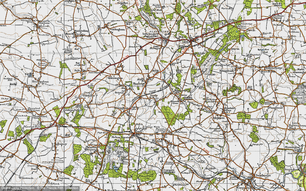 Old Map of Stody, 1946 in 1946