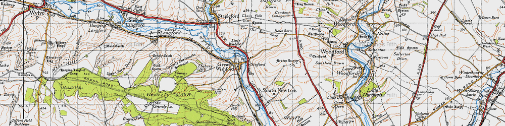 Old map of Stoford in 1940