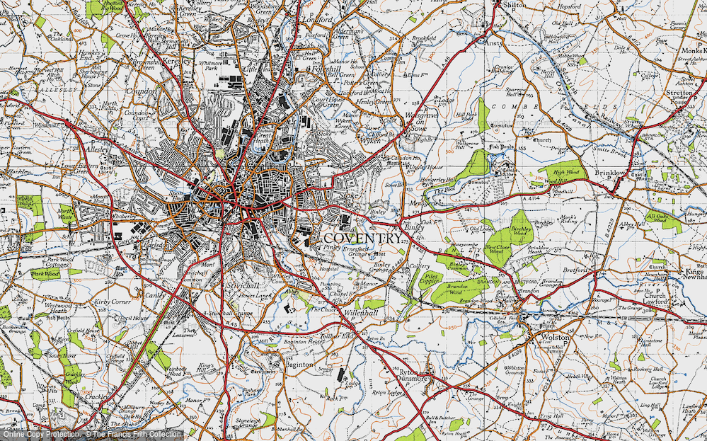 Old Map of Stoke, 1946 in 1946