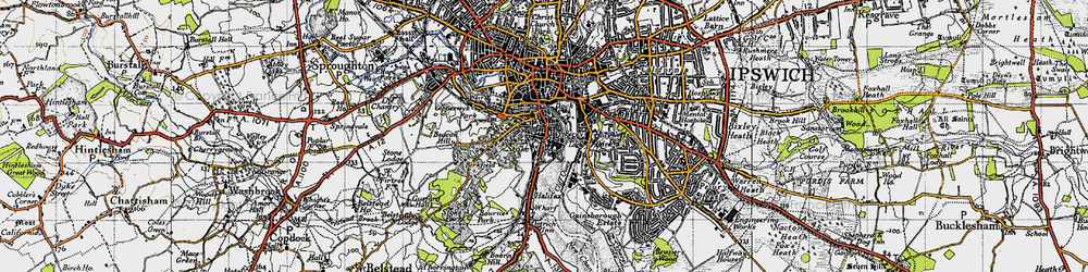 Old map of Stoke in 1946