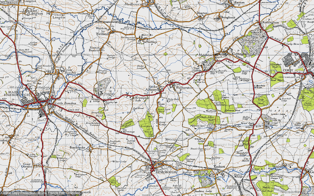 Old Map of Historic Map covering Bowd Lane Wood in 1946