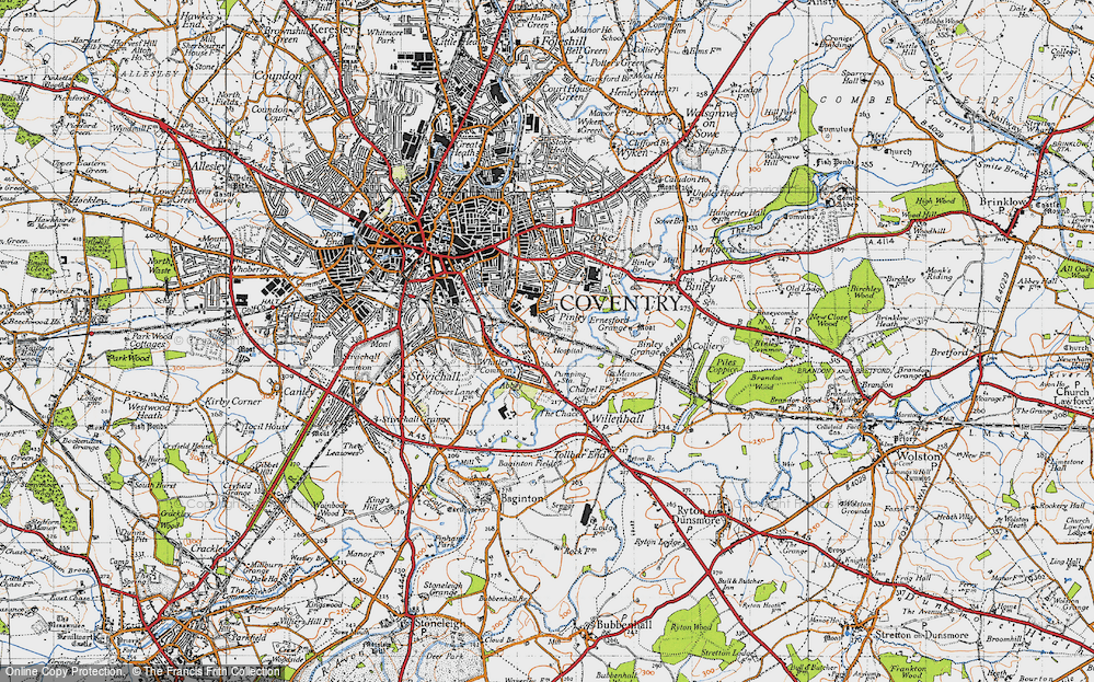 Old Map of Stoke Aldermoor, 1946 in 1946