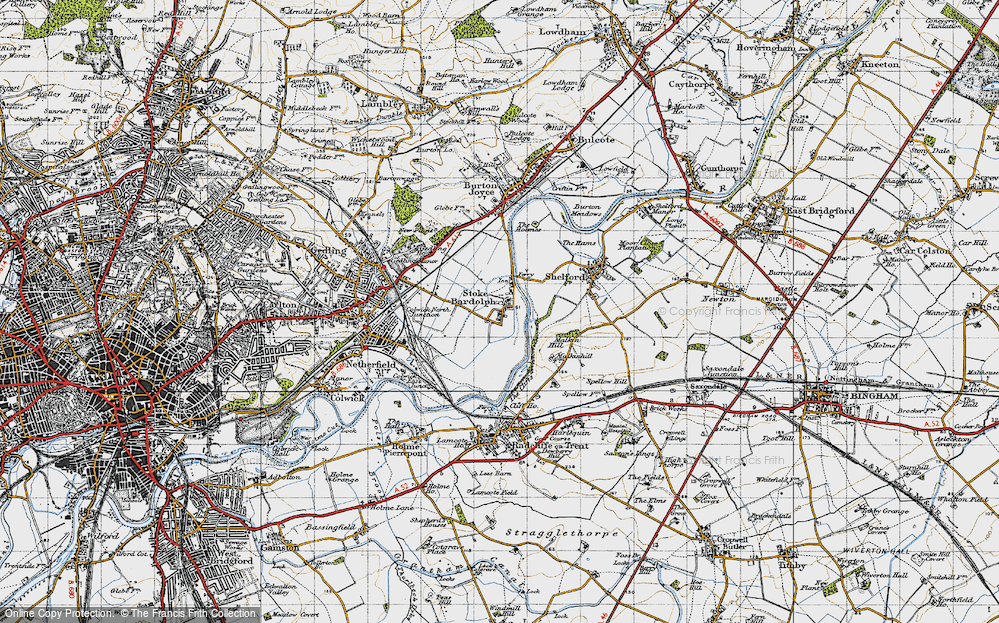 Old Map of Stoke Bardolph, 1946 in 1946