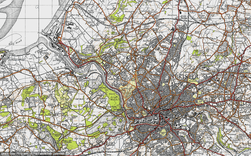 Old Map of Stoke Bishop, 1946 in 1946