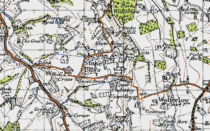 Old map of Stoke Bliss in 1947