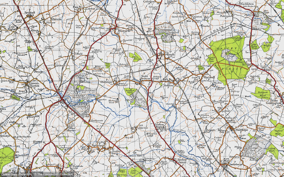Old Map of Stoke Bruerne, 1946 in 1946
