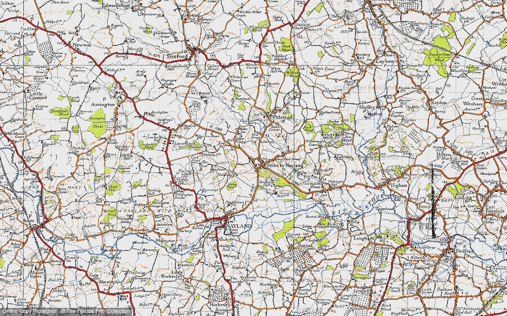 Old Map of Stoke-by-Nayland, 1946 in 1946