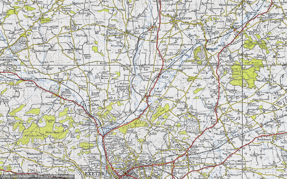 Old Map of Stoke Canon, 1946 in 1946
