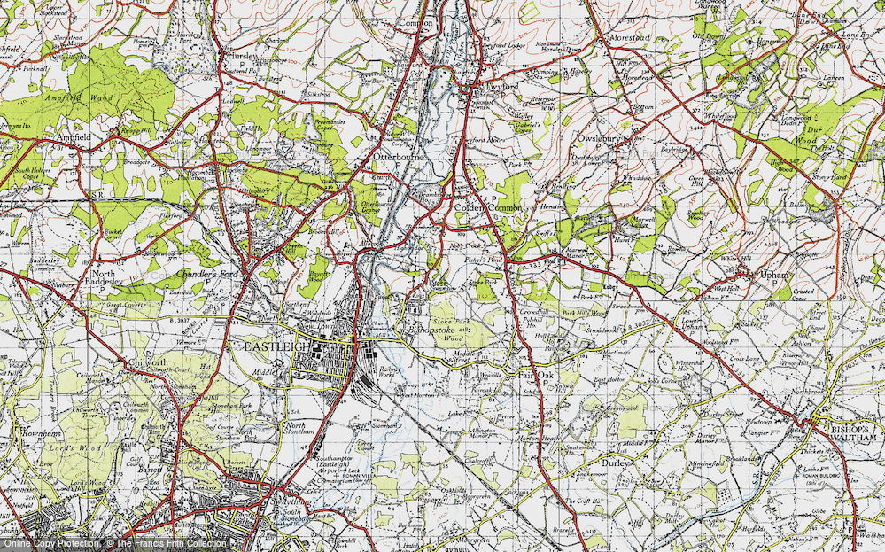 Old Map of Stoke Common, 1945 in 1945