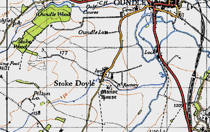 Old map of Stoke Doyle in 1946