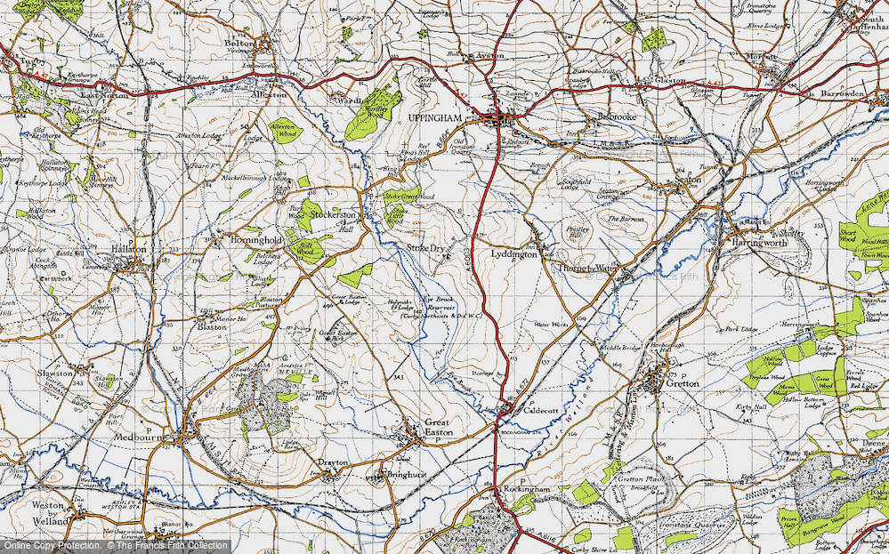 Old Map of Stoke Dry, 1946 in 1946