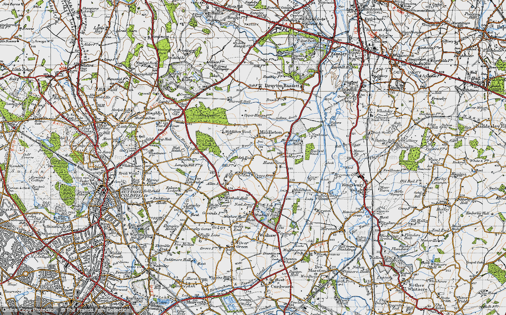 Old Map of Stoke End, 1946 in 1946