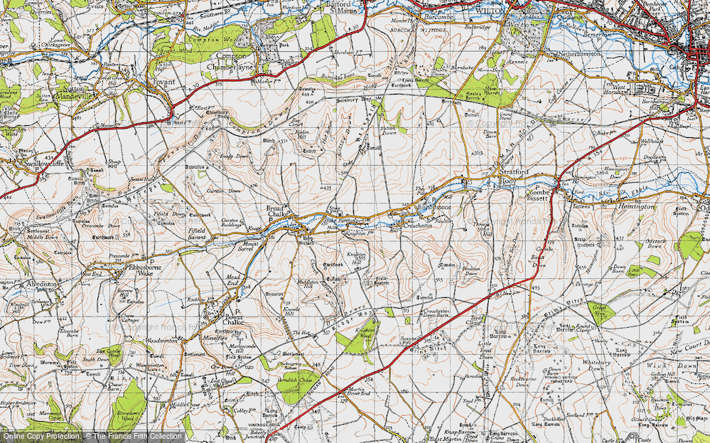 Old Map of Stoke Farthing, 1940 in 1940