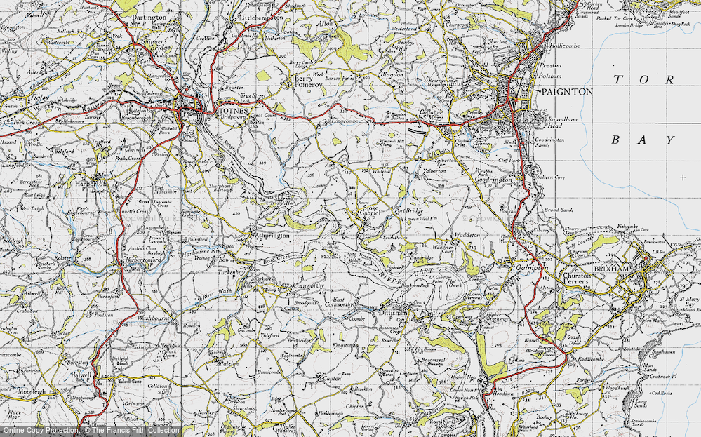Old Map of Stoke Gabriel, 1946 in 1946