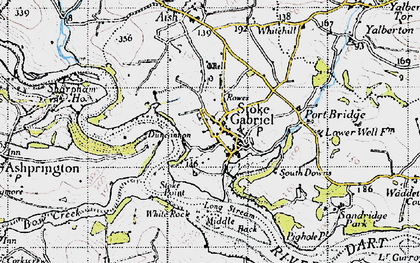 Old map of Stoke Gabriel in 1946