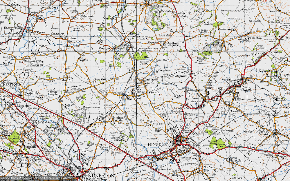Old Map of Stoke Golding, 1946 in 1946