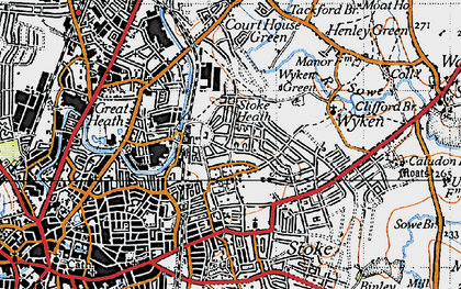 Old map of Stoke Heath in 1946