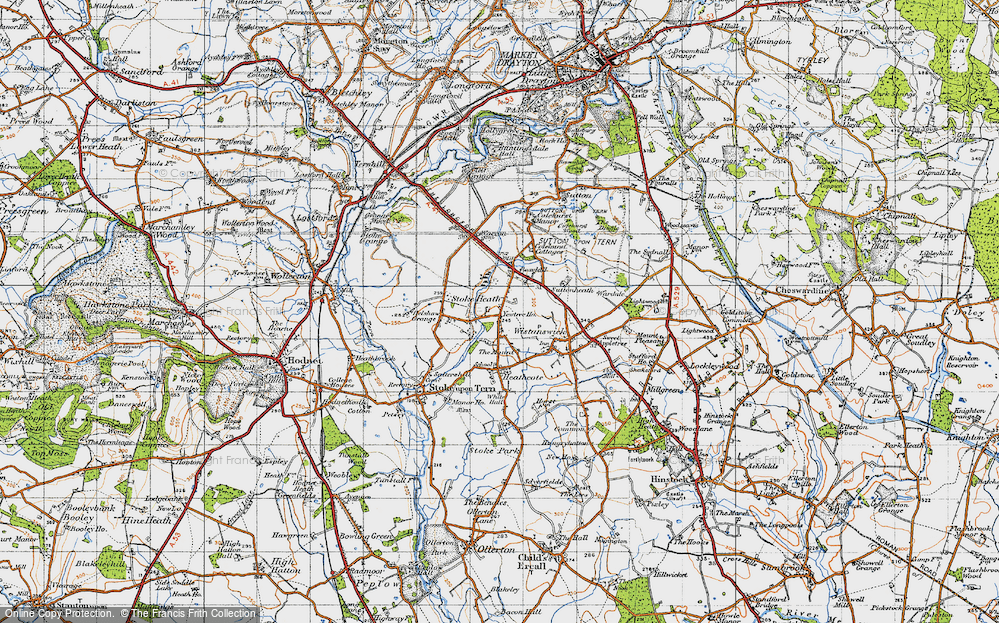 Old Map of Stoke Heath, 1947 in 1947