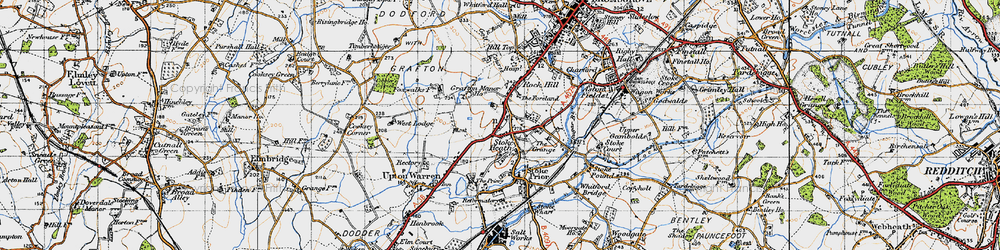 Old map of Stoke Heath in 1947