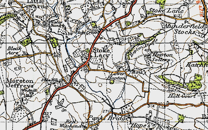 Old map of Stoke Lacy in 1947