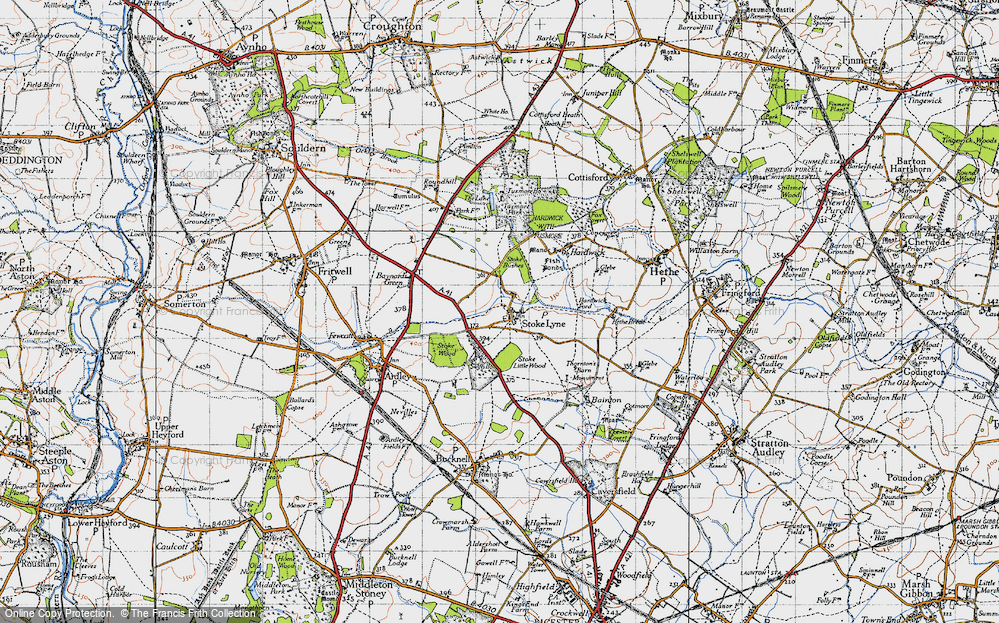 Old Map of Stoke Lyne, 1946 in 1946