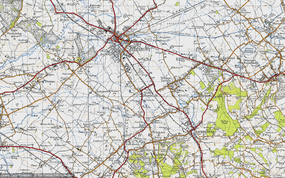 Old Map of Stoke Mandeville, 1946 in 1946