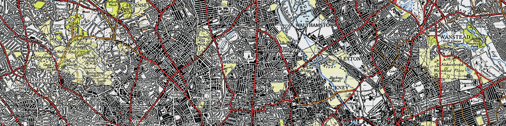 Old map of Stoke Newington in 1946