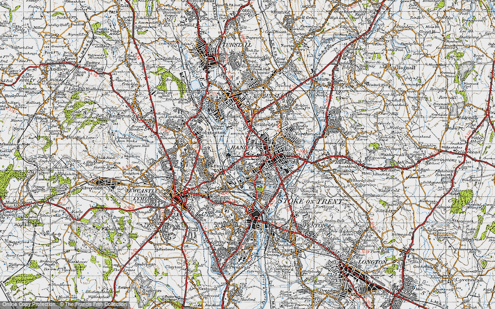 Old Map of Stoke-on-Trent, 1946 in 1946