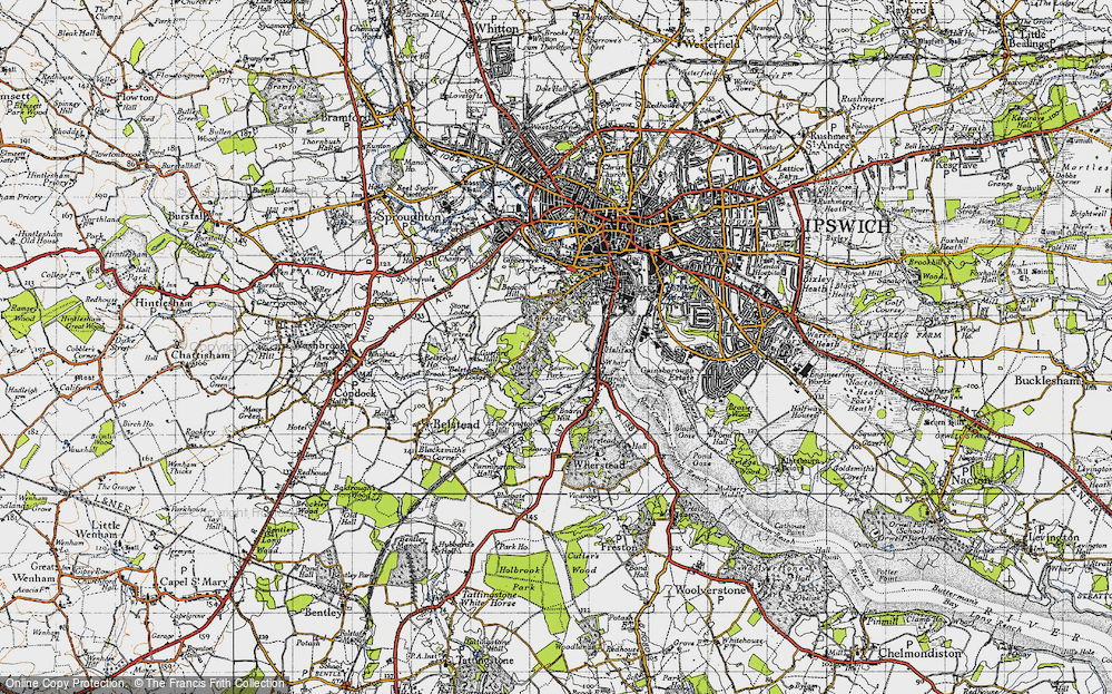 Old Map of Stoke Park, 1946 in 1946