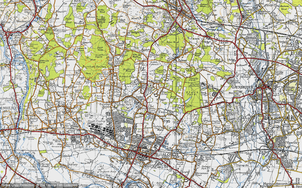 Old Map of Stoke Poges, 1945 in 1945