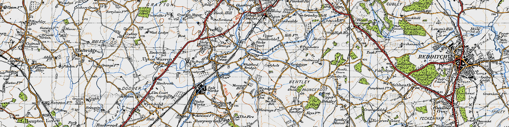 Old map of Stoke Pound in 1947