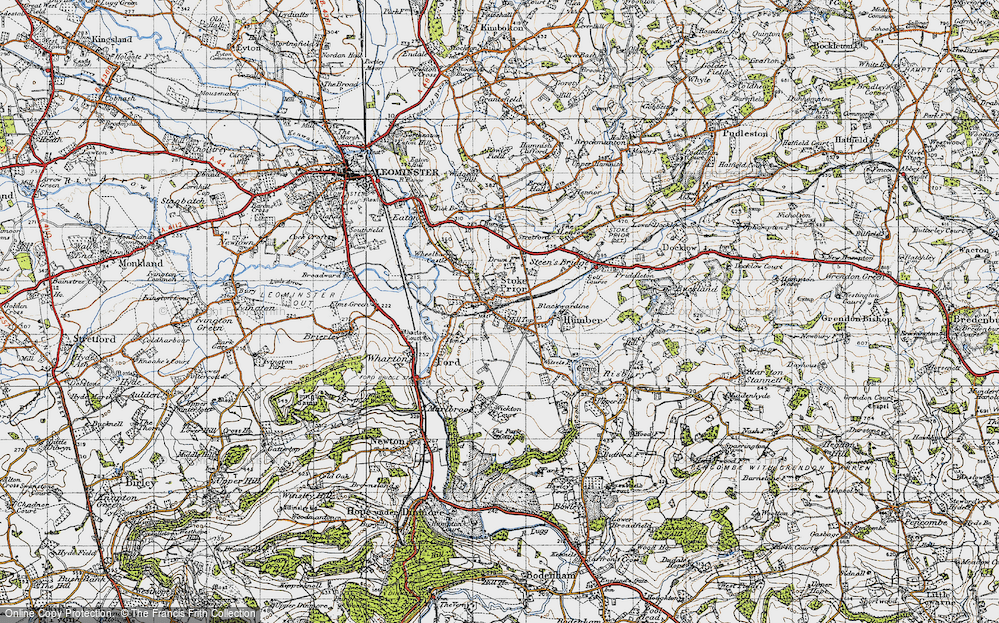 Old Map of Stoke Prior, 1947 in 1947