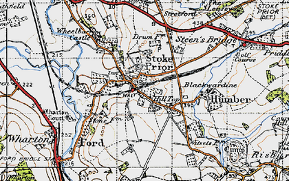 Old map of Stoke Prior in 1947